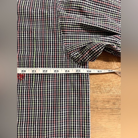 Ariat Pro Series Shirt Size XL Button Down Mens Western Wear Rodeo Blue Plaid - Picture 6 of 8